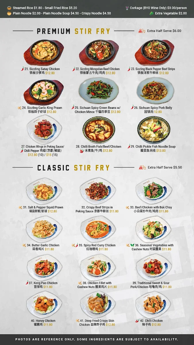 Menu, Jackpot Dining