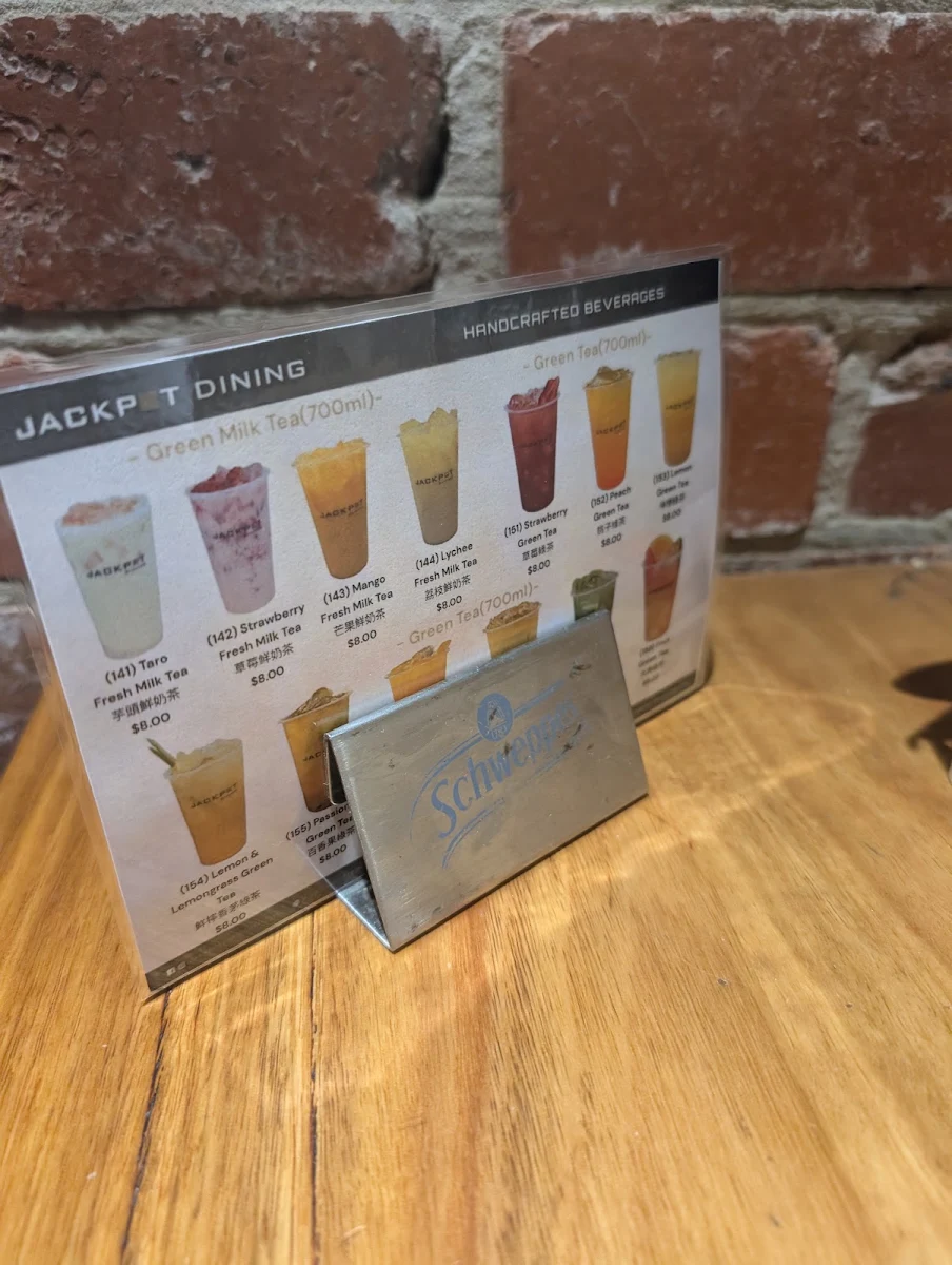 Menu, Jackpot Dining