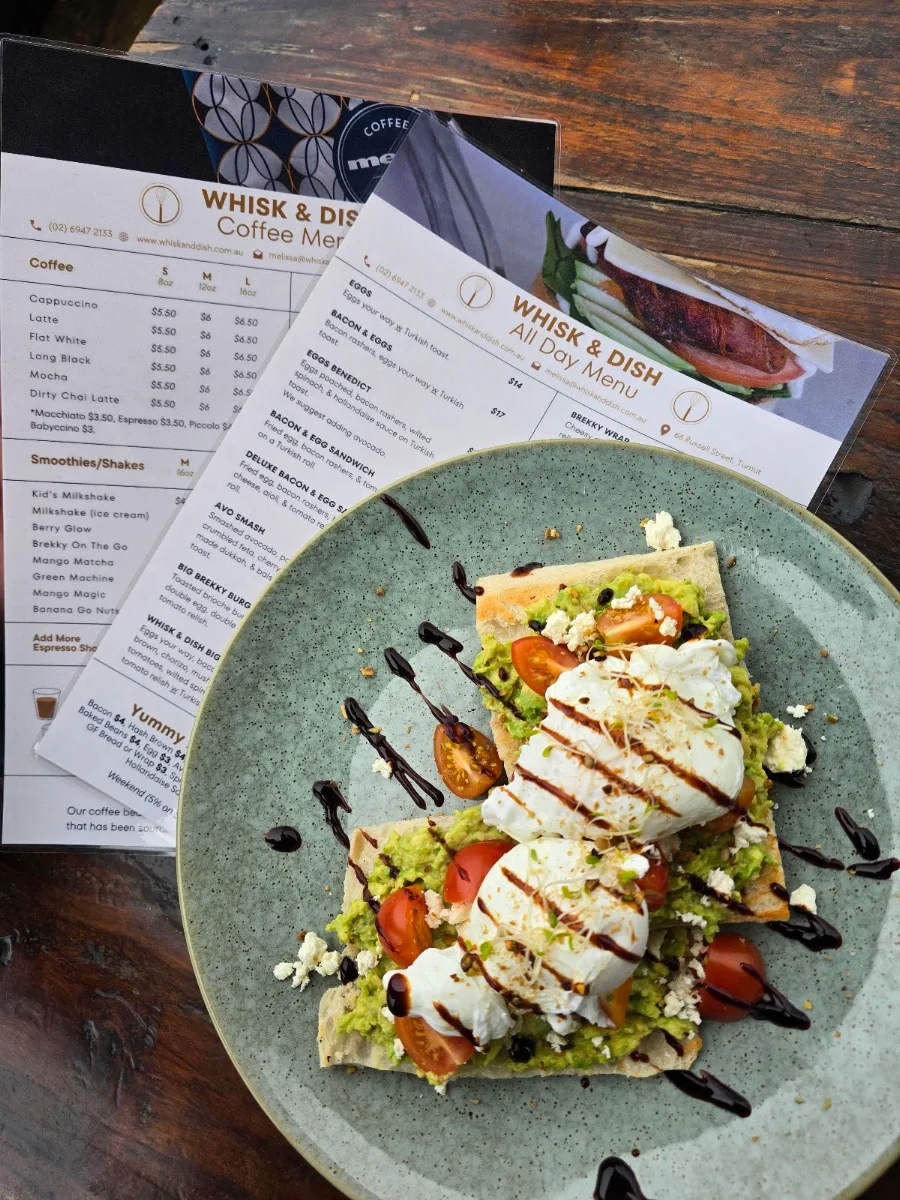 Menu, Whisk and Dish