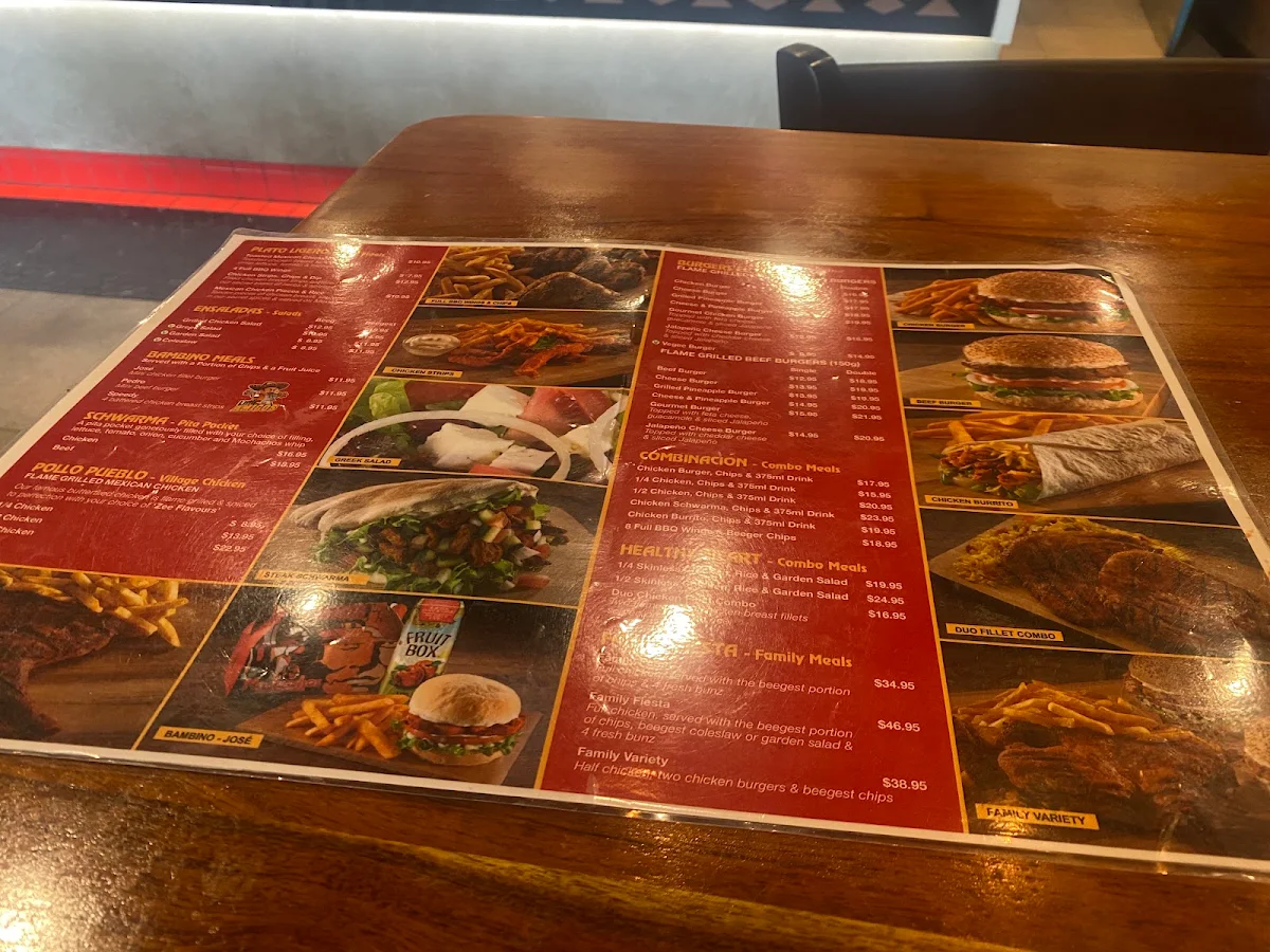 Menu, Mochachos Kingston