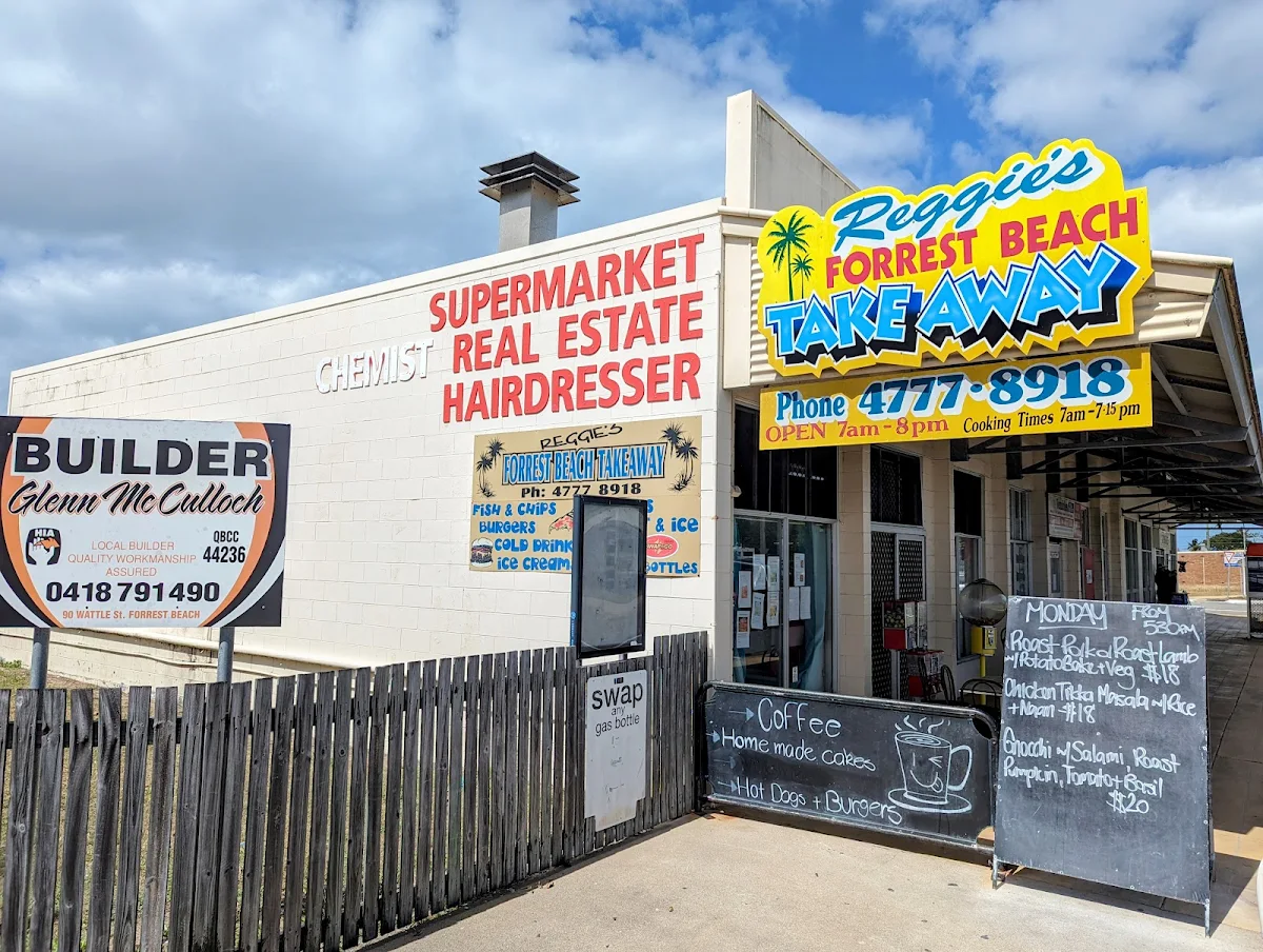 Menu, Forrest Beach Takeaway