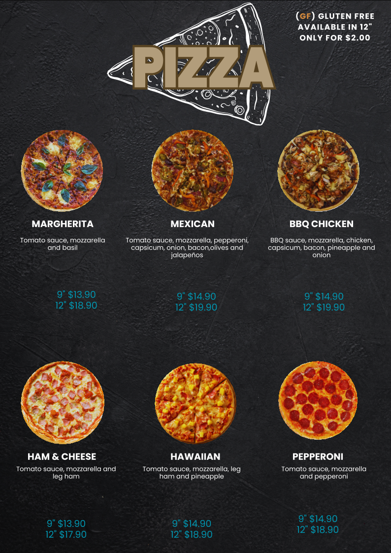 Menu, Caffe Acqua