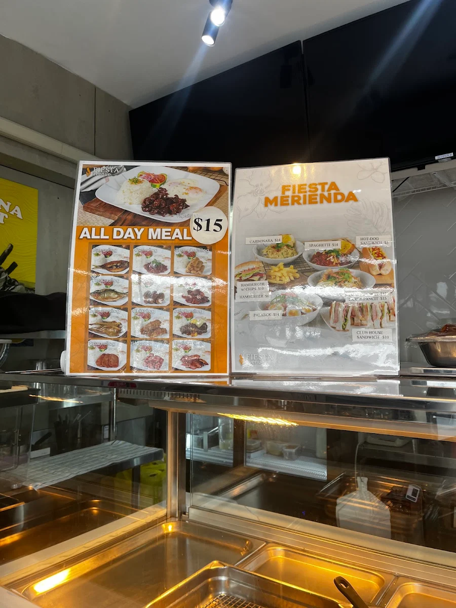 Menu, Fiesta Avenue Blacktown
