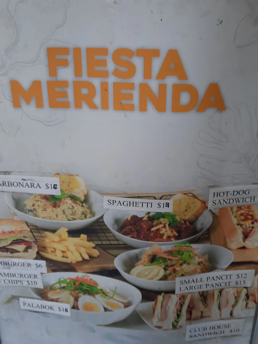 Menu, Fiesta Avenue Blacktown