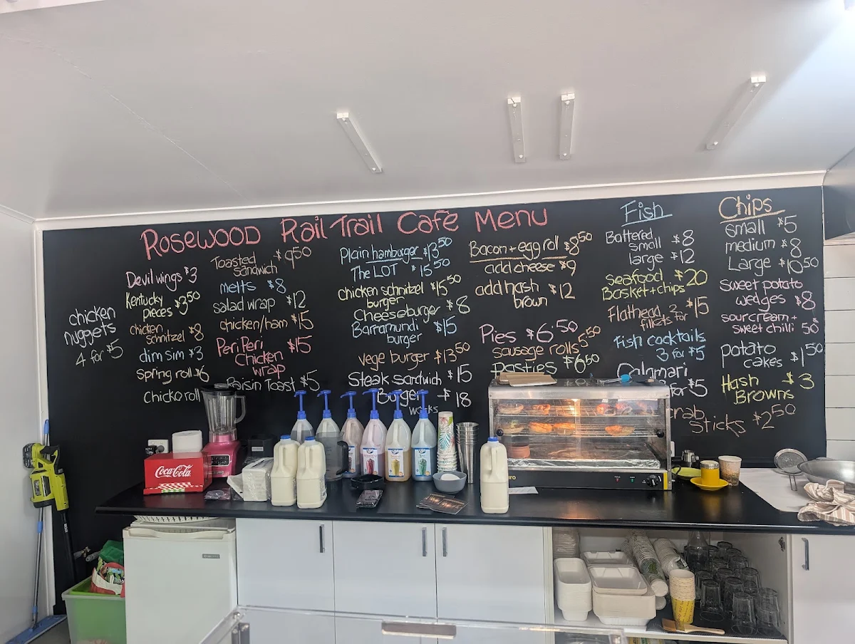 Menu, Rosewood Rail Trail Accommodation and Cafe