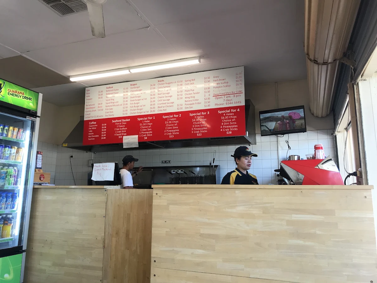 Menu, Balga Fish & Chips Cafe