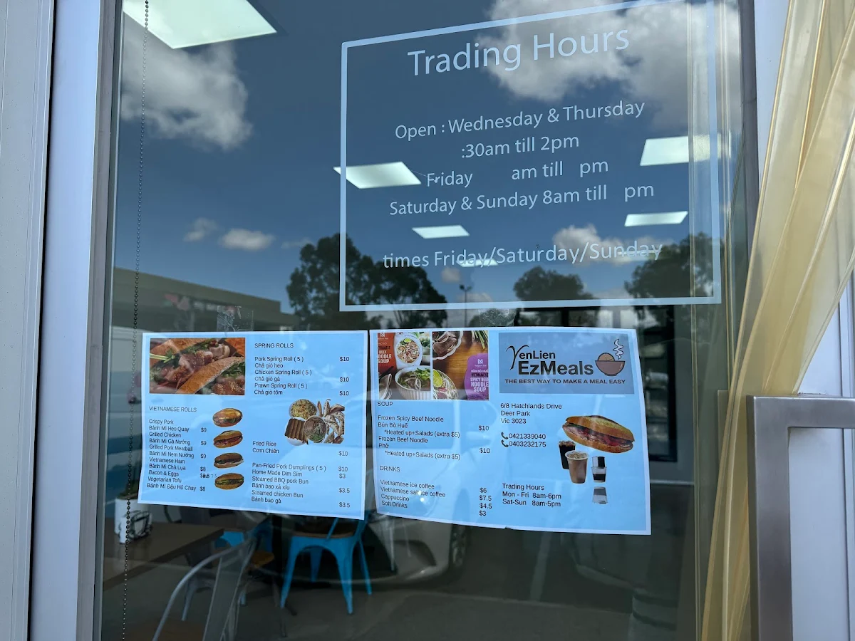 Menu, YenLien EzMeals