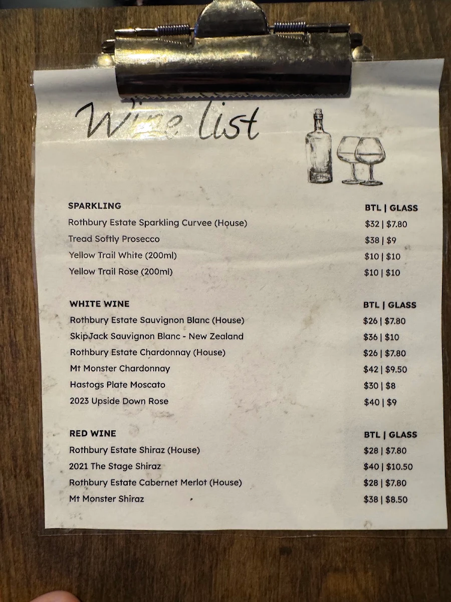Menu, Sanctuary Lakes Hotel