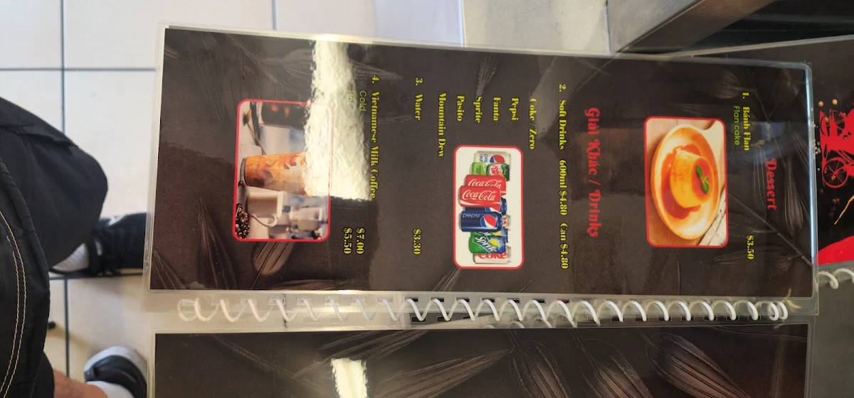 Menu, Little Saigon Upper Coomera