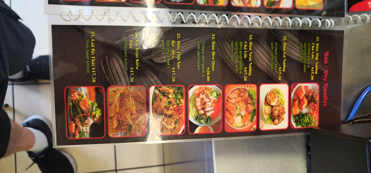 Menu, Little Saigon Upper Coomera