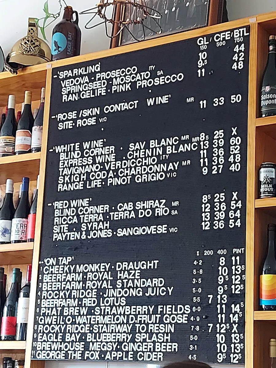 Menu, The Fire Station