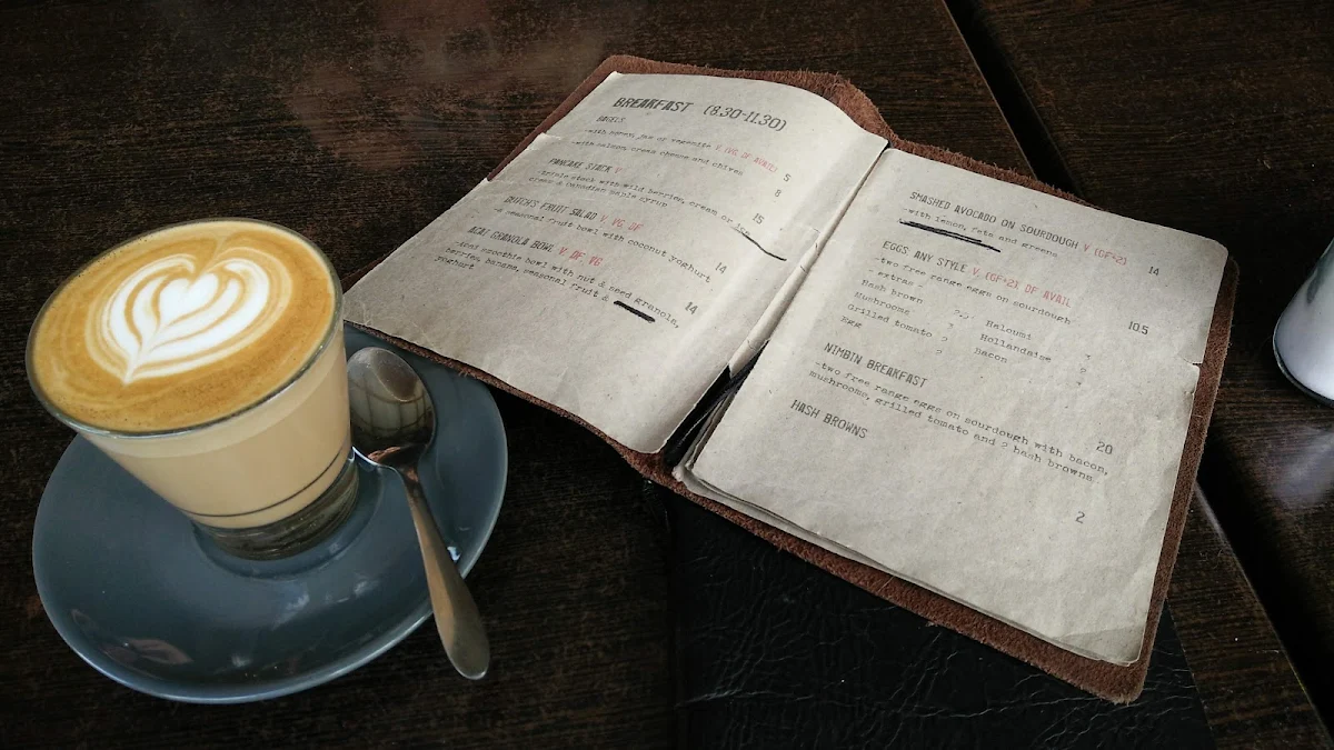 Menu, Nimbin Aquarius Cafe
