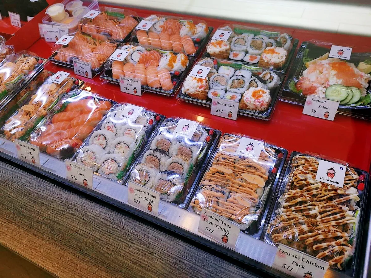 Menu, Han's Sushi Bar