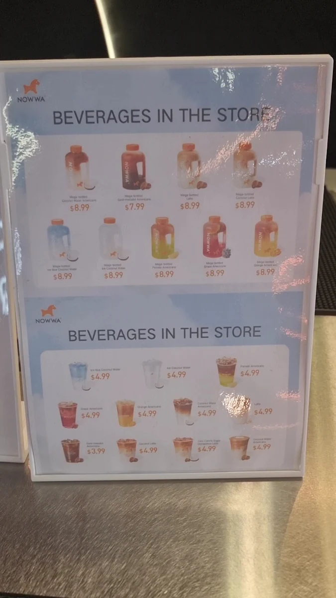 Menu, NOWWA COFFEE