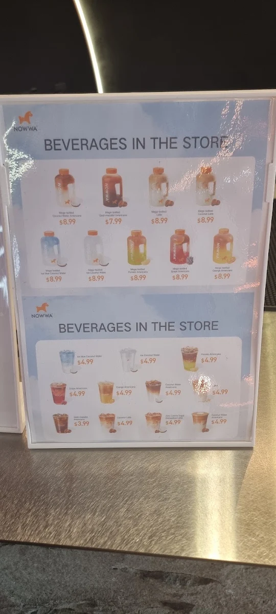 Menu, NOWWA COFFEE