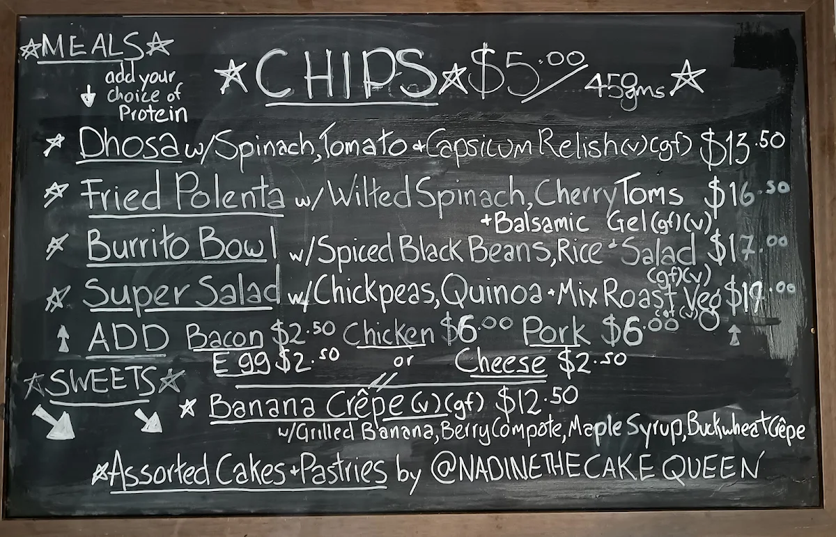 Menu, The Good Food Store