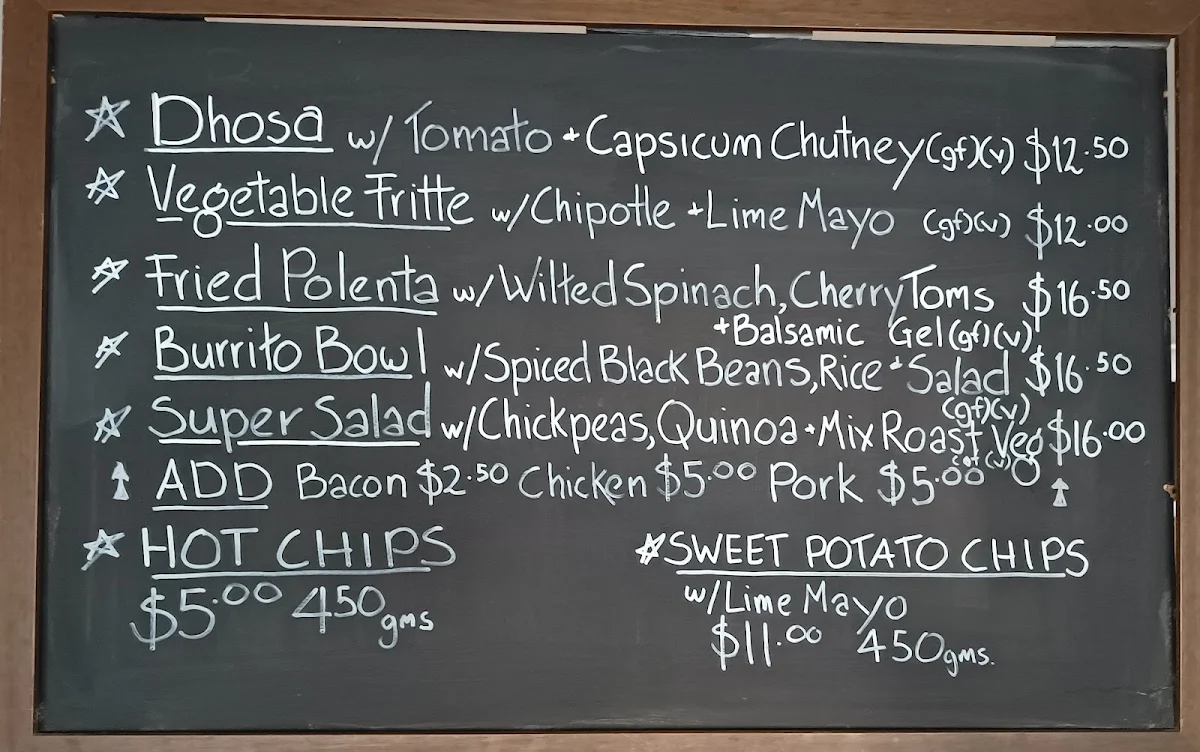 Menu, The Good Food Store