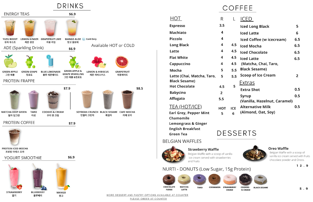 Menu, Boom Cafe & Dining Eastwood