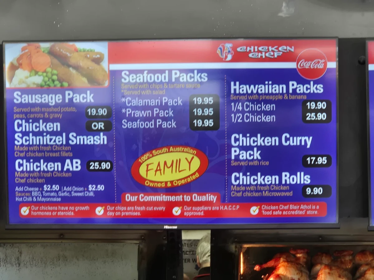 Menu, Chicken Chef