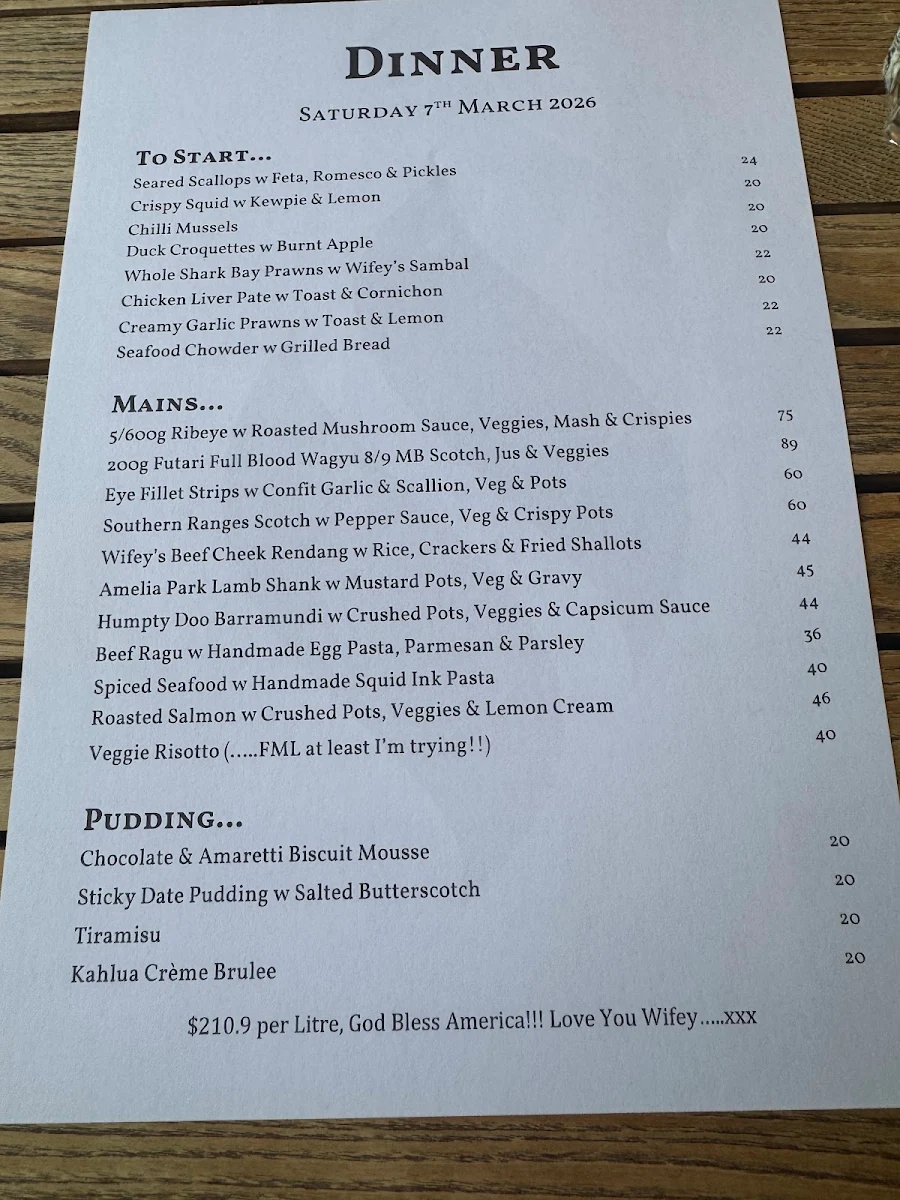 Menu, FYRE