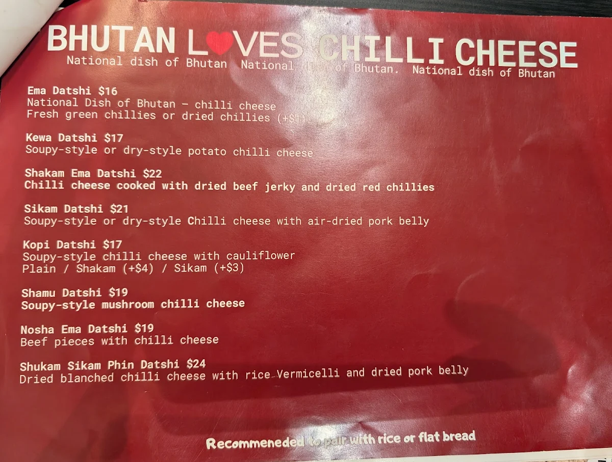 Menu, Apas Canteen