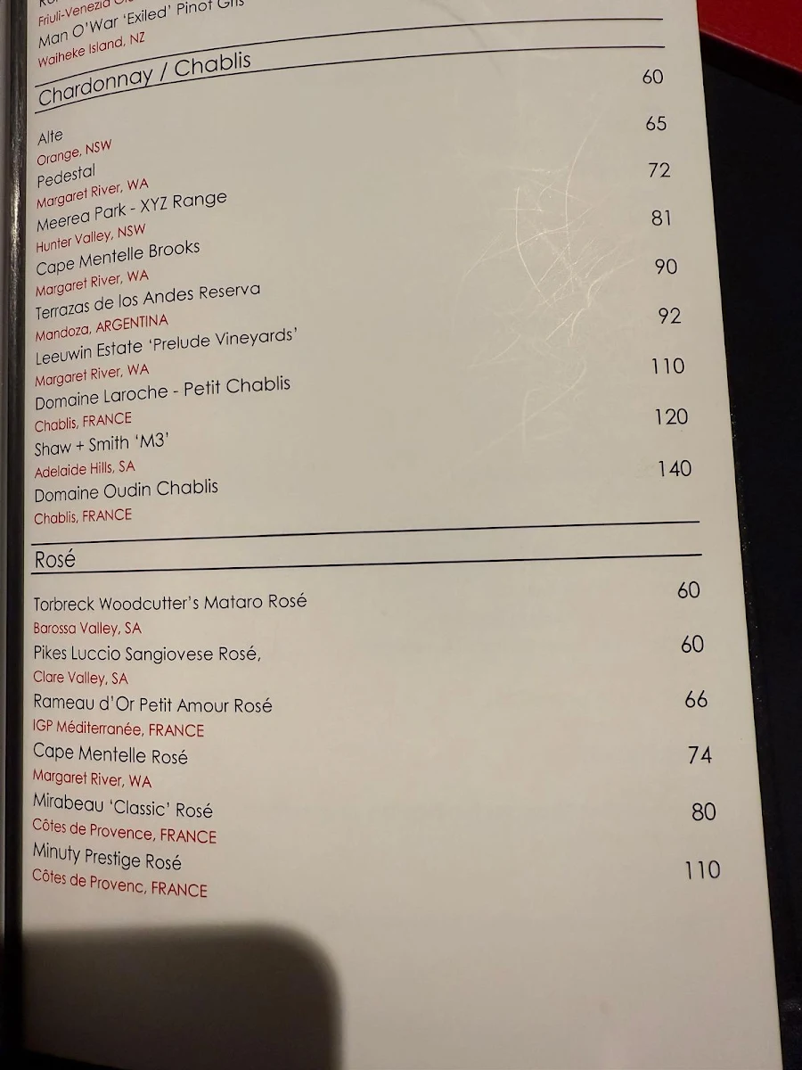 Menu, Brisbane Phoenix Chinese Restaurant