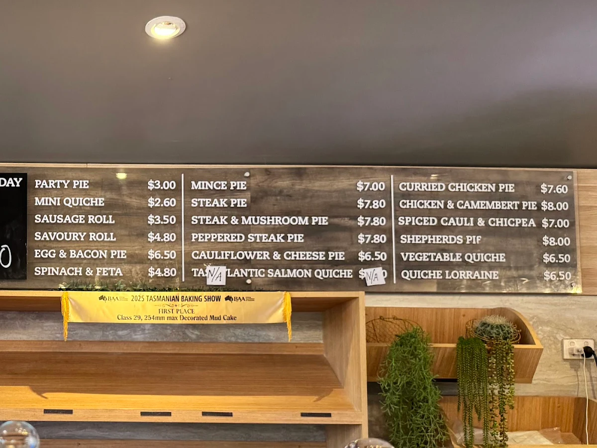Menu, The Richmond Bakery