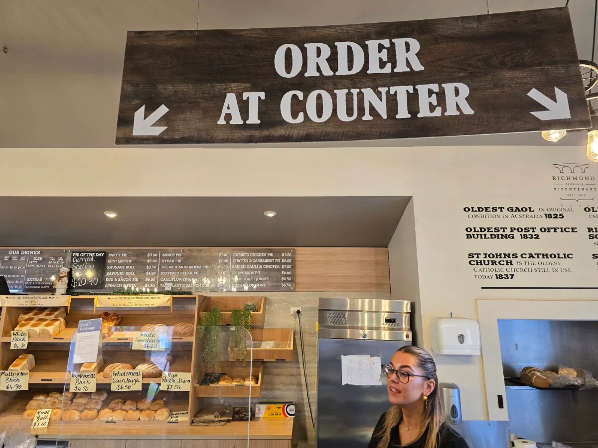 Menu, The Richmond Bakery