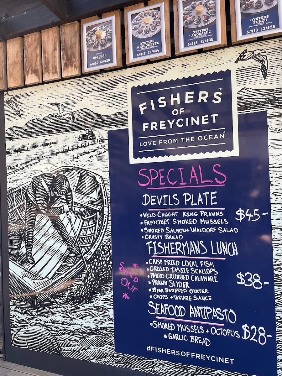 Menu, Fishers of Freycinet