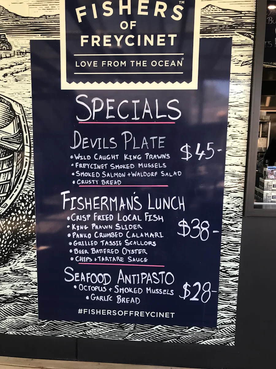 Menu, Fishers of Freycinet