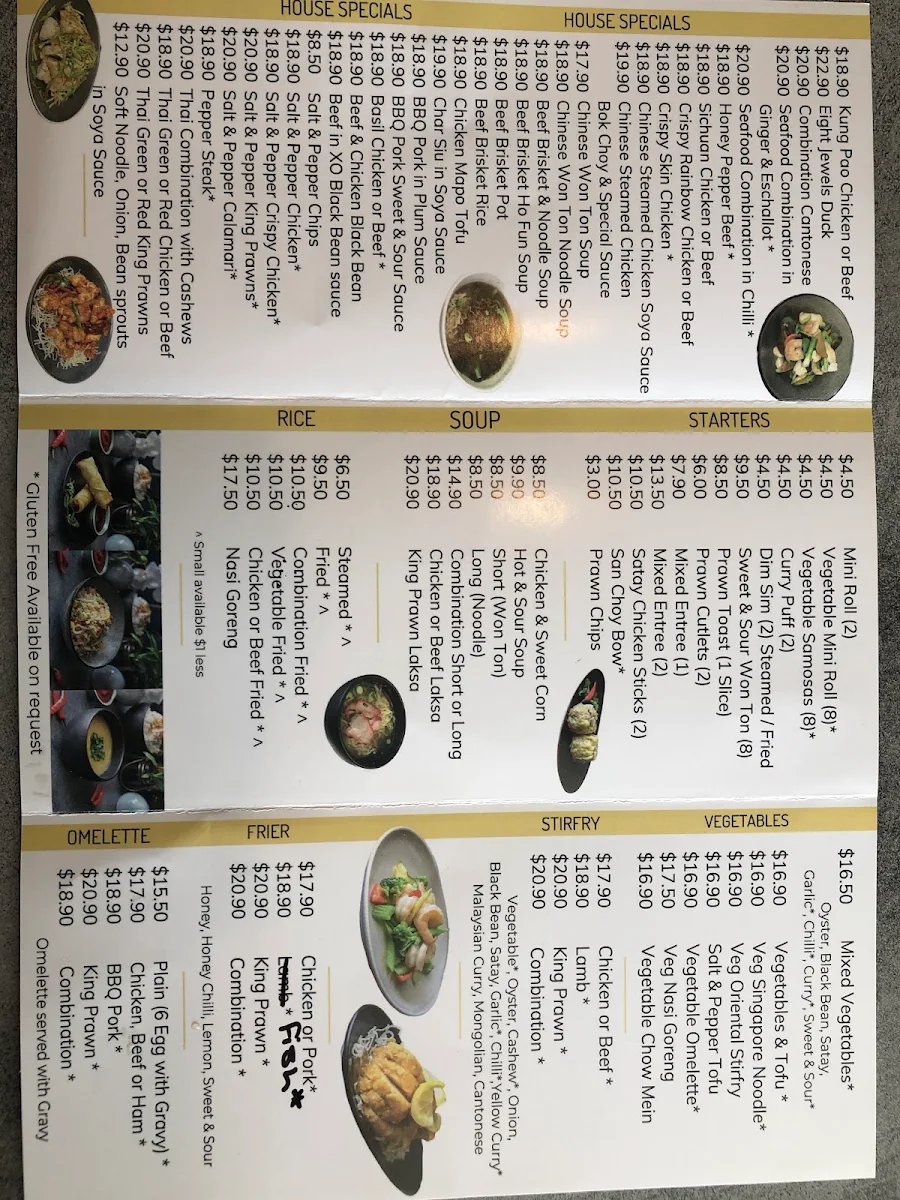 Menu, Lummys