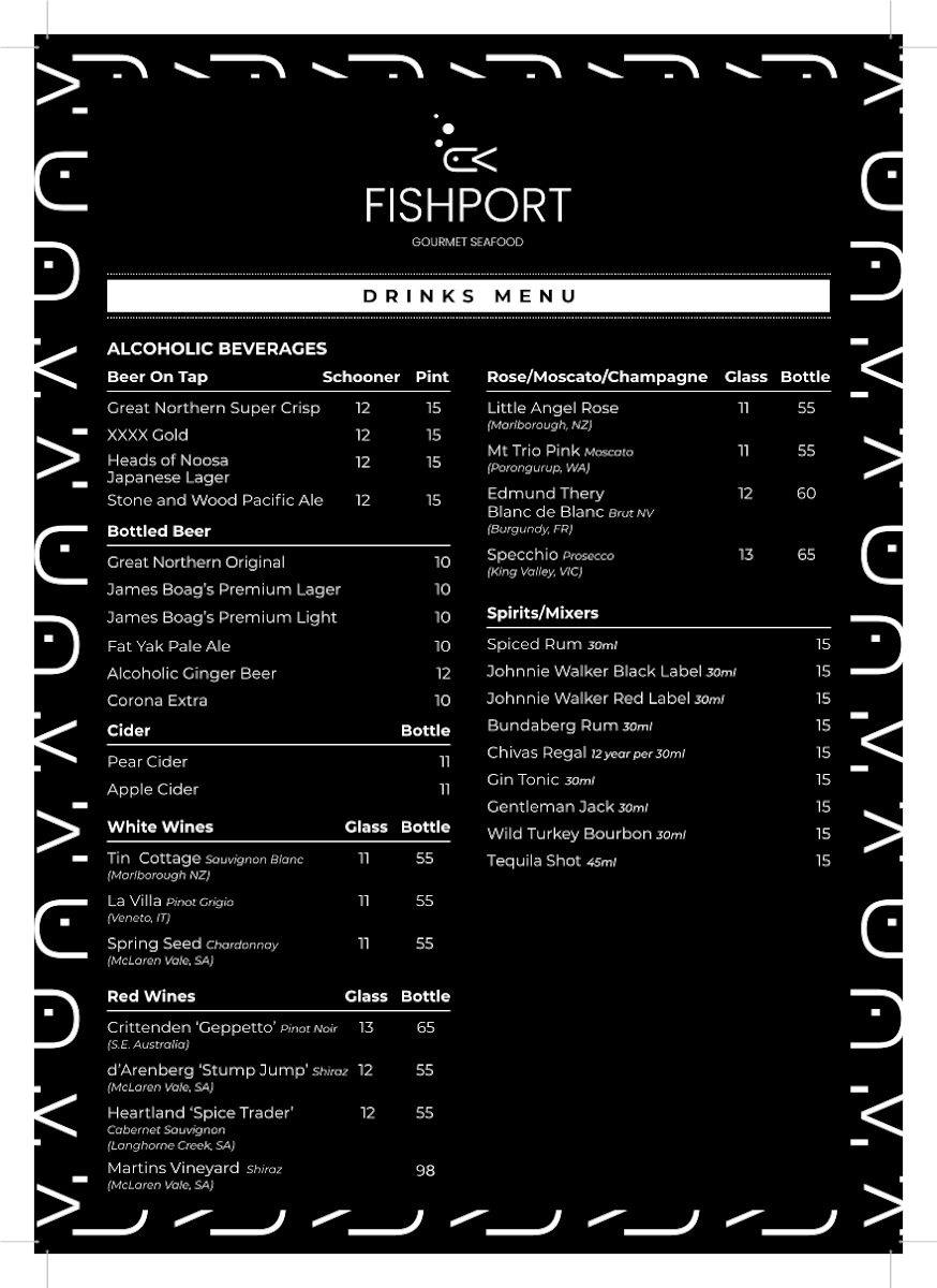 Menu, Fishport- Gourmet Seafood seafood restaurants in Brisbane