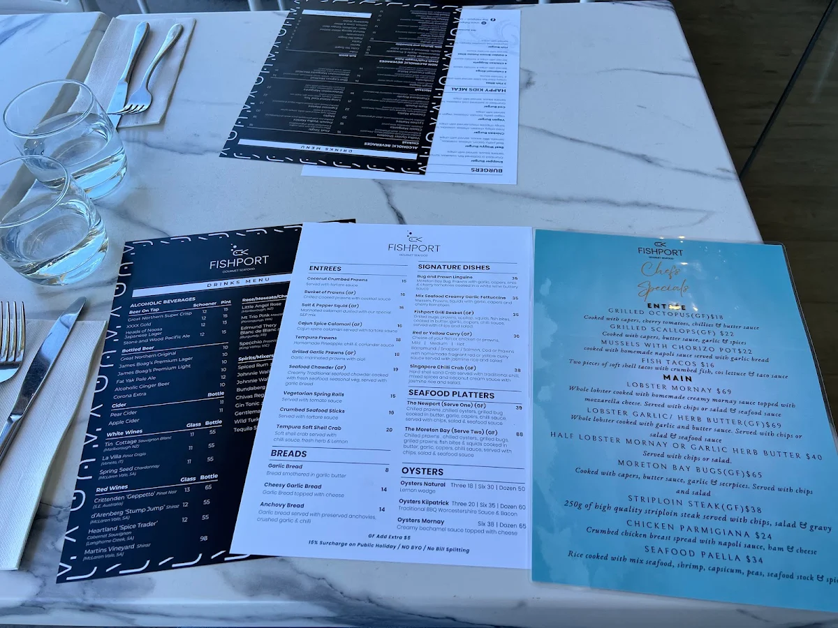 Menu, Fishport- Gourmet Seafood seafood restaurants in Brisbane