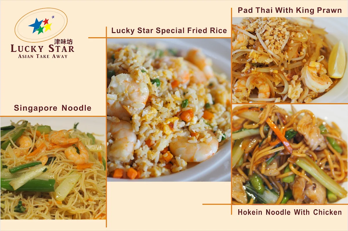 Menu, Lucky Star Asian Take Away
