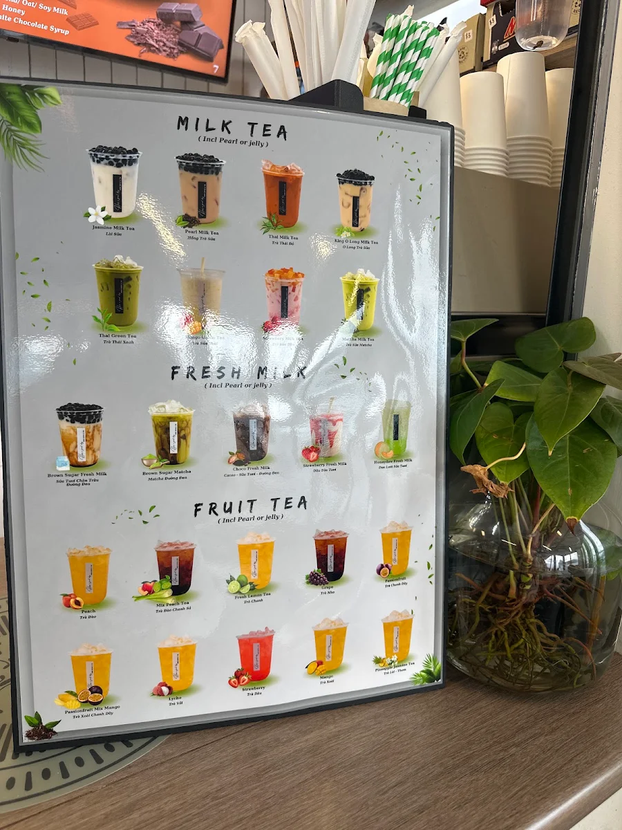 Menu, Kiosk Cafe