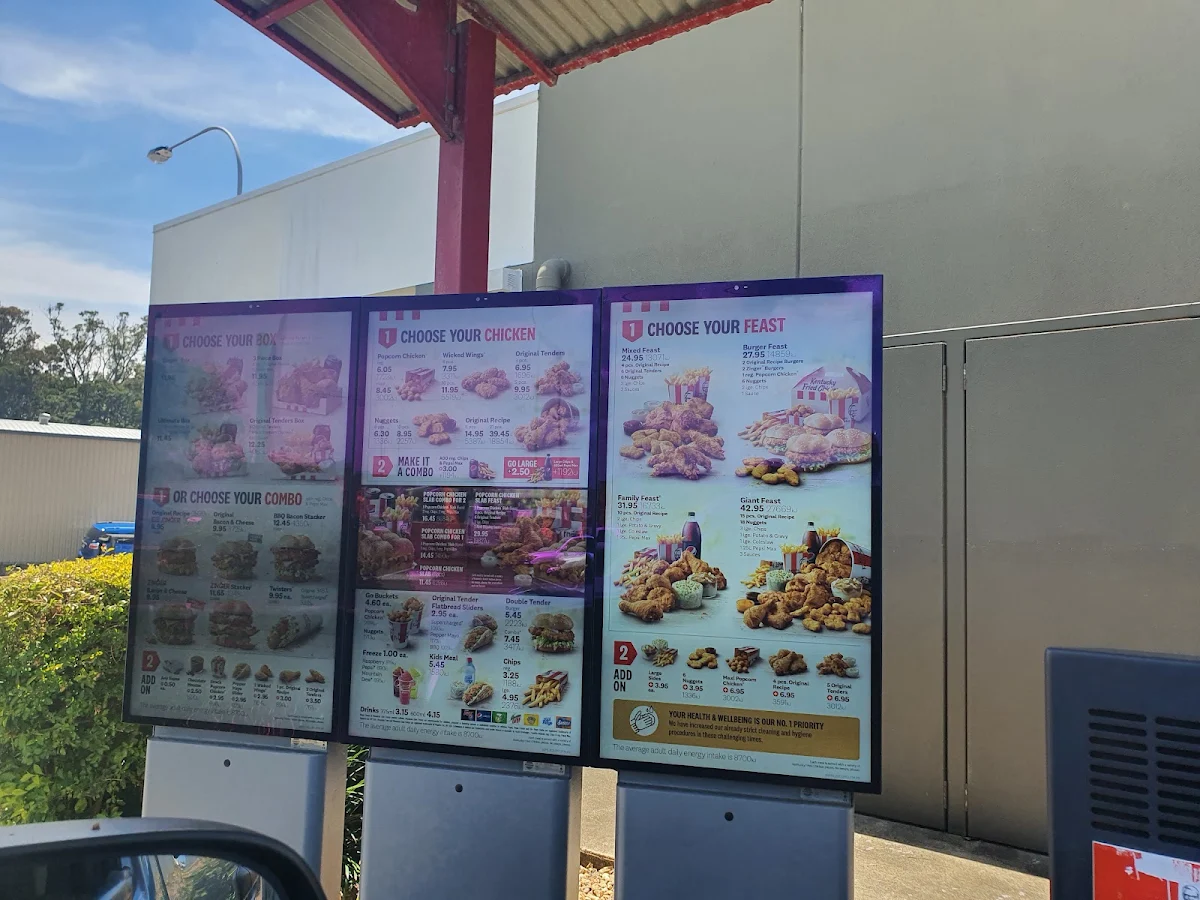 Menu, KFC Tweed Heads