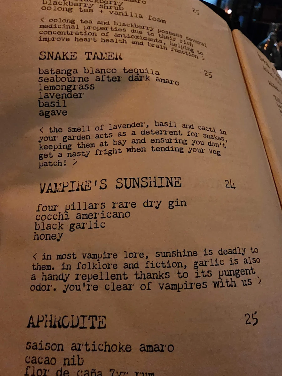 Menu, Before + After