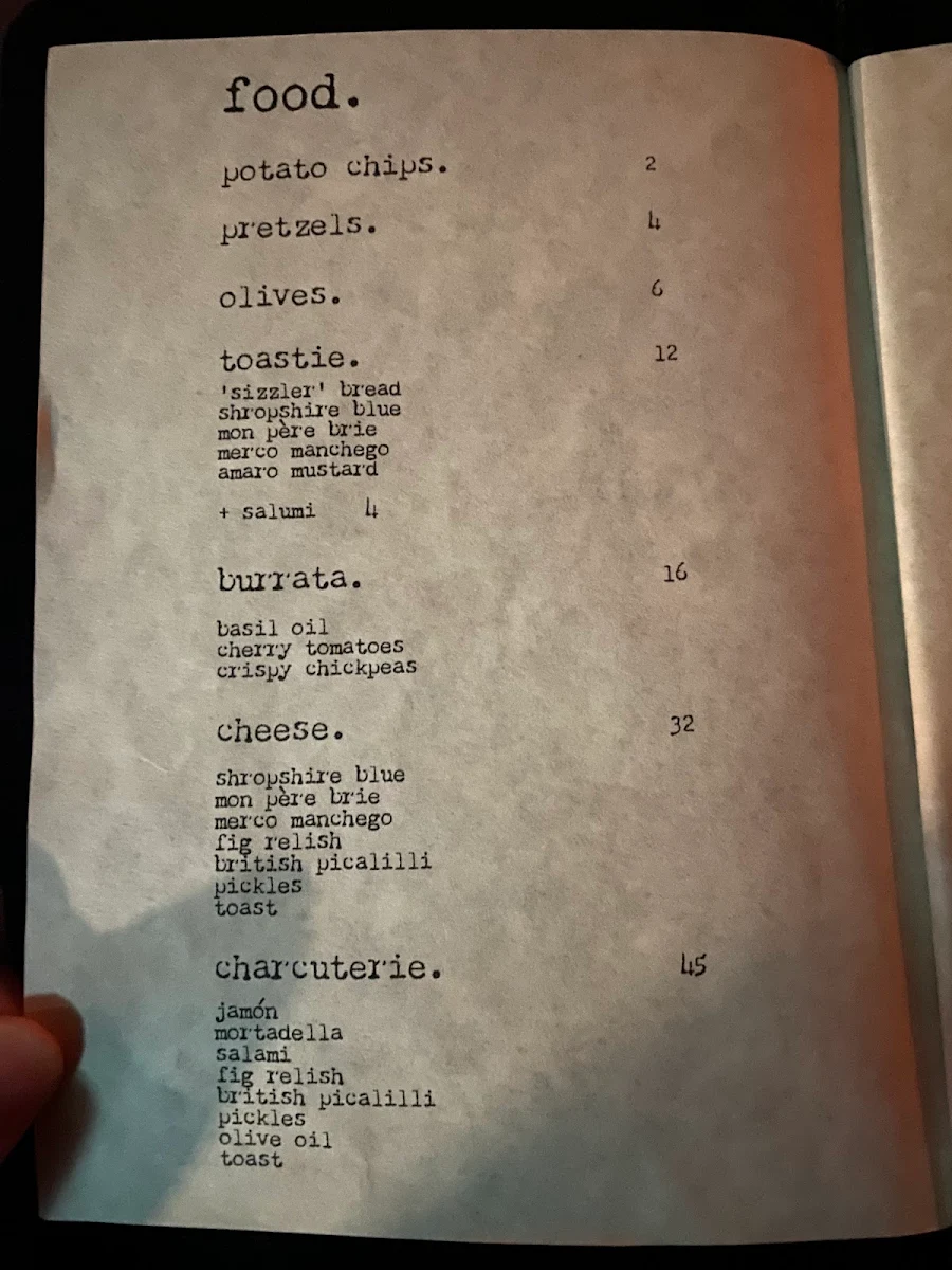 Menu, Before + After