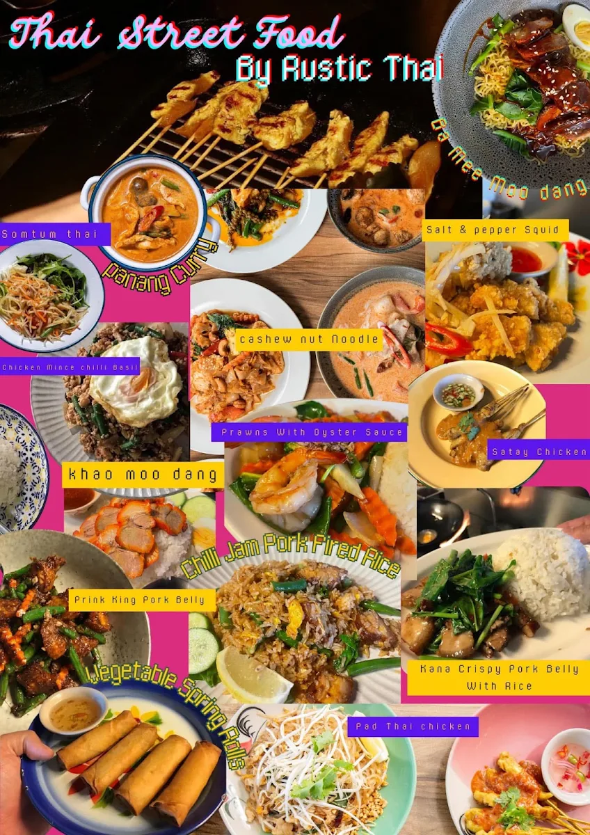 Menu, Rustic Thai Restaurant