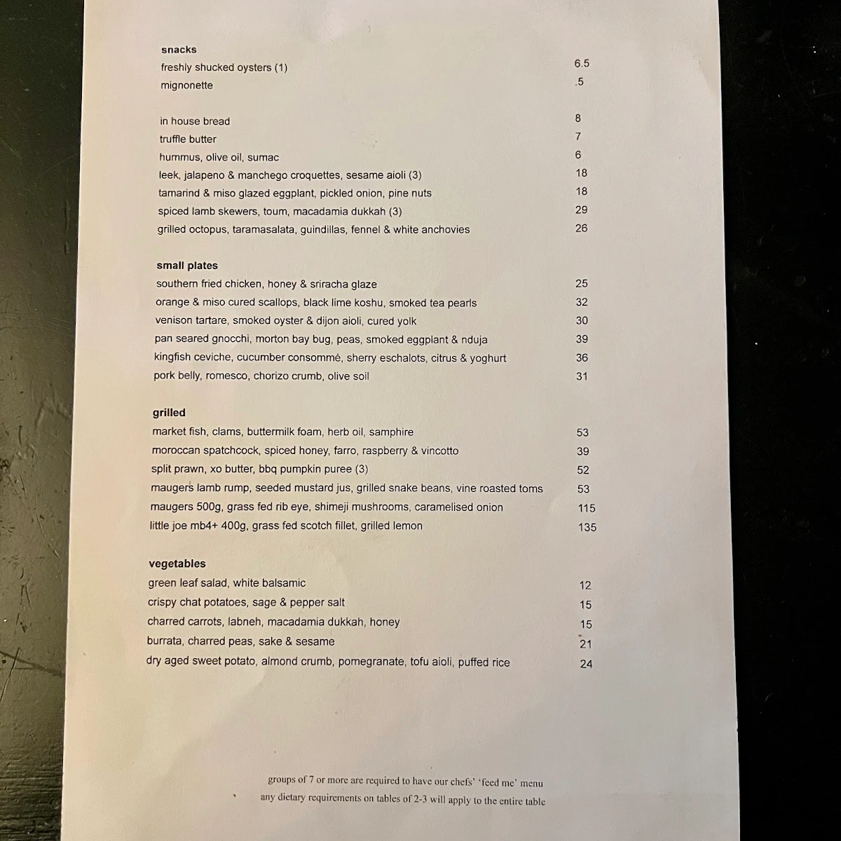 Menu photo 1