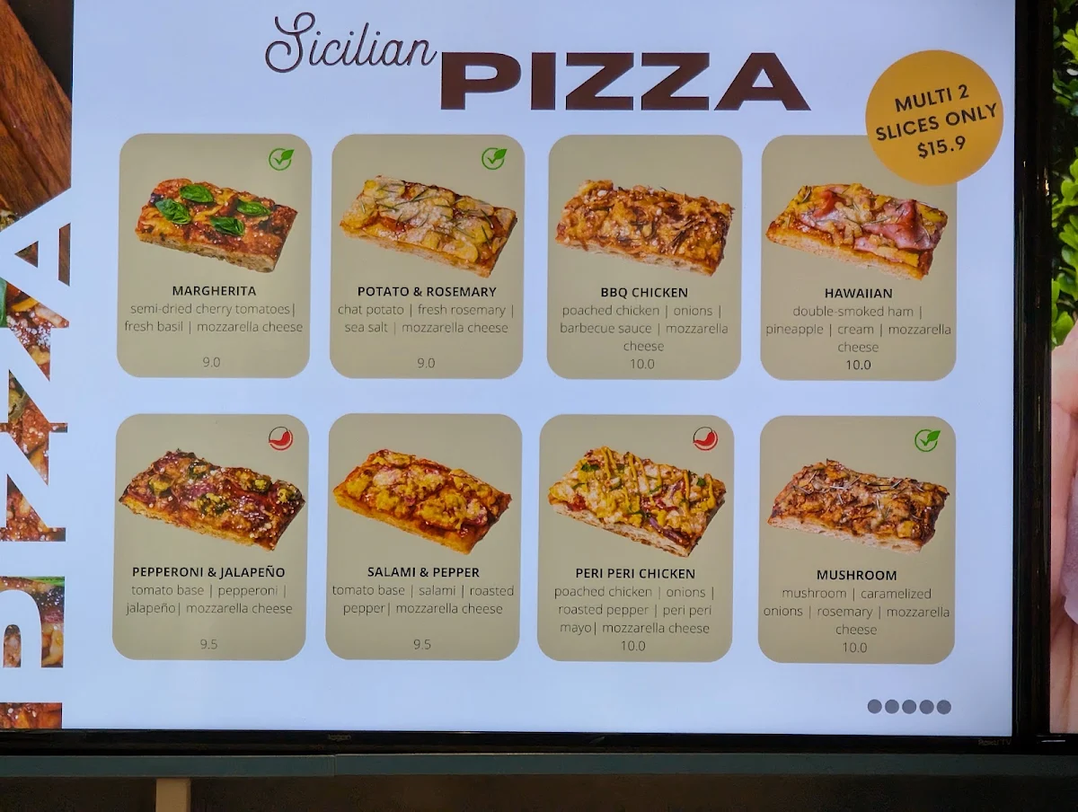 Menu, Spago Macquarie Centre