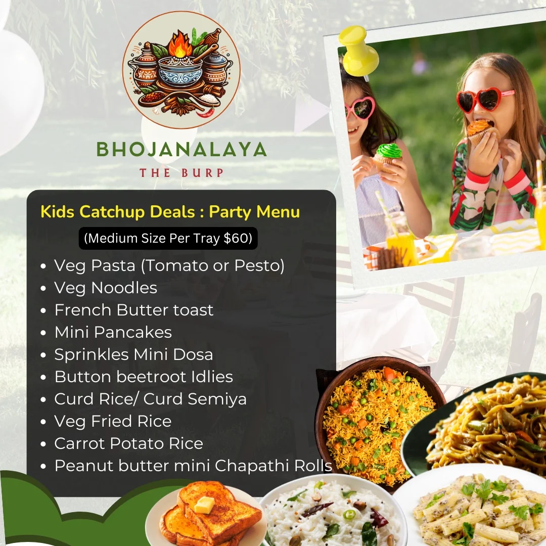 Menu, Bhojanalaya - The Burp ( Pre-order Basis South Indian Catering)