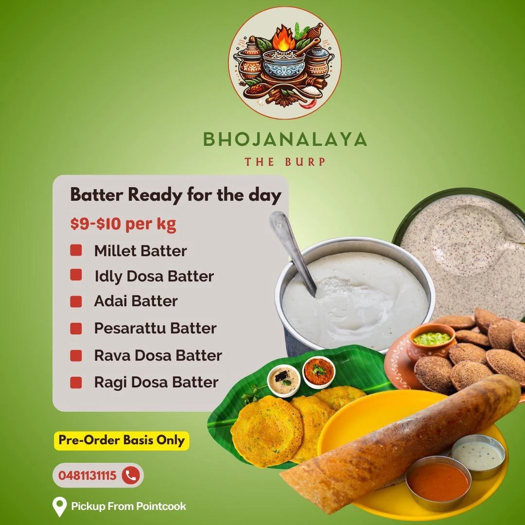 Menu, Bhojanalaya - The Burp ( Pre-order Basis South Indian Catering)