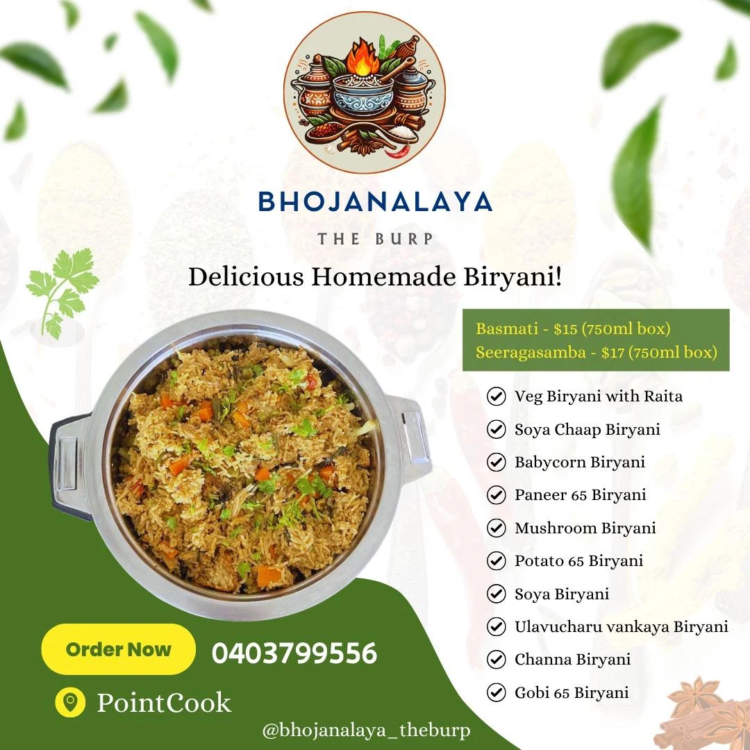 Menu, Bhojanalaya - The Burp ( Pre-order Basis South Indian Catering)