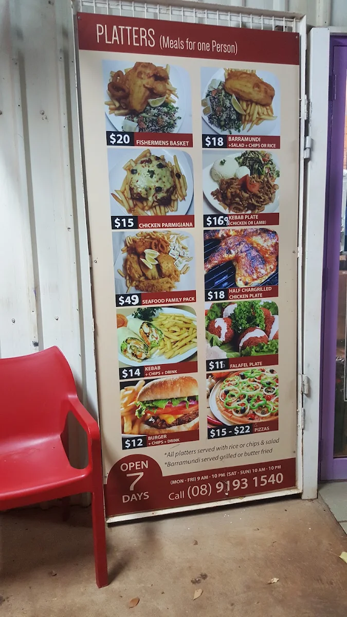 Menu, Derby Kebabs (Cairo Kebabs)
