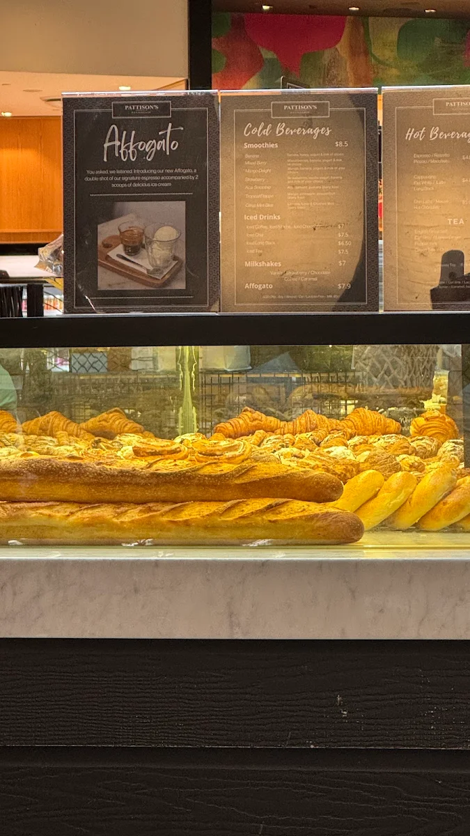 Menu, Pattison’s Patisserie