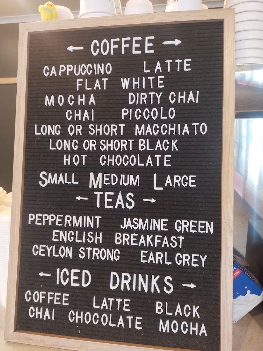 Menu, Elmore Bakery/Cafe