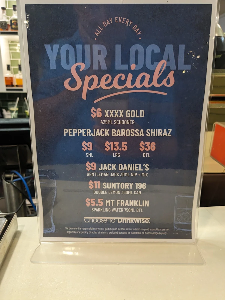 Menu, Commercial Hotel