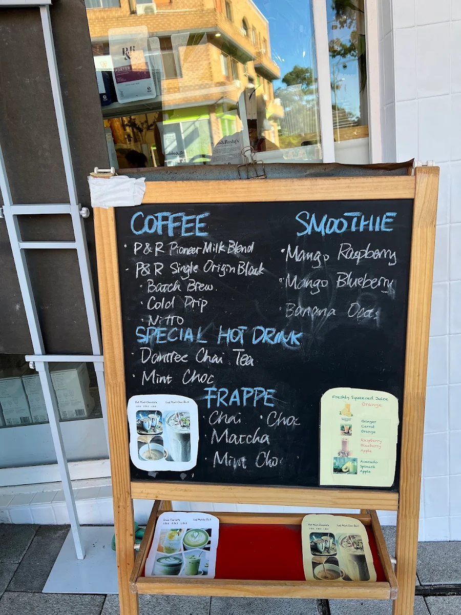 Menu, Pure Brew & Co. Gordon