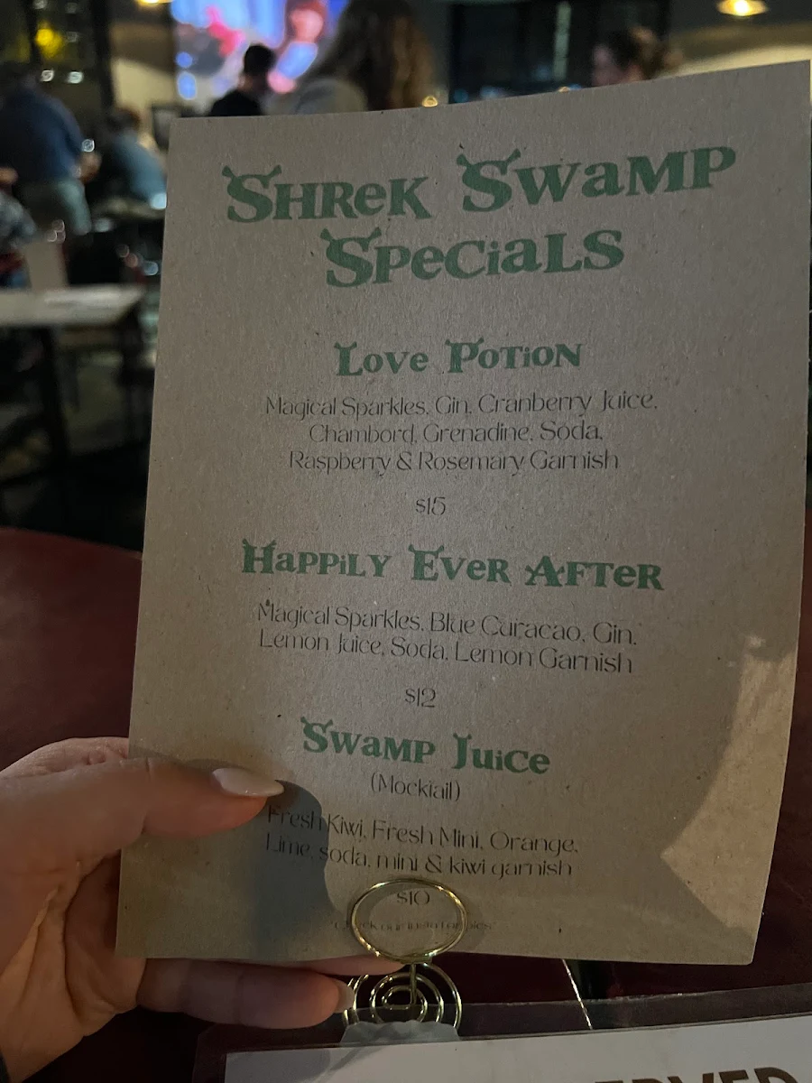 Menu, Golden Barley Hotel